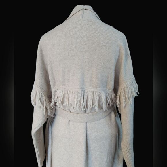 NWT Ophelia Roe Neutral Boho Western Cardigan Wrap Duster Sweater 2X - Picture 4 of 10